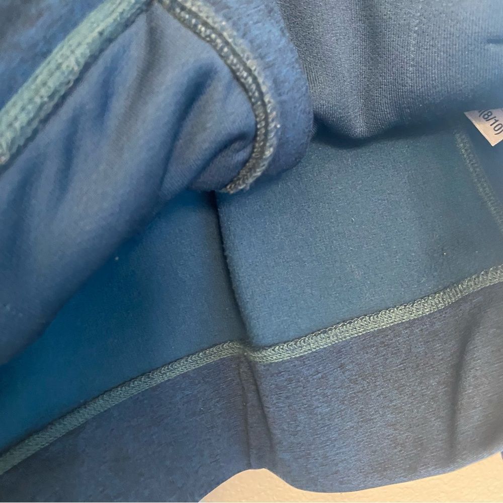 Carhartt womans fleece lined zip up jacket embroidered logo front teal blue M - Picture 4 of 13